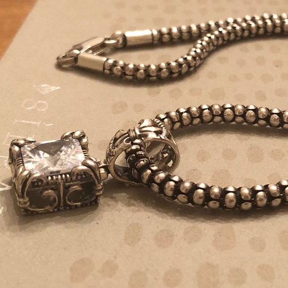 Silpada Sterling Silver Cubic Zirconia Uptown Pendant Necklace - Picture 8 of 16